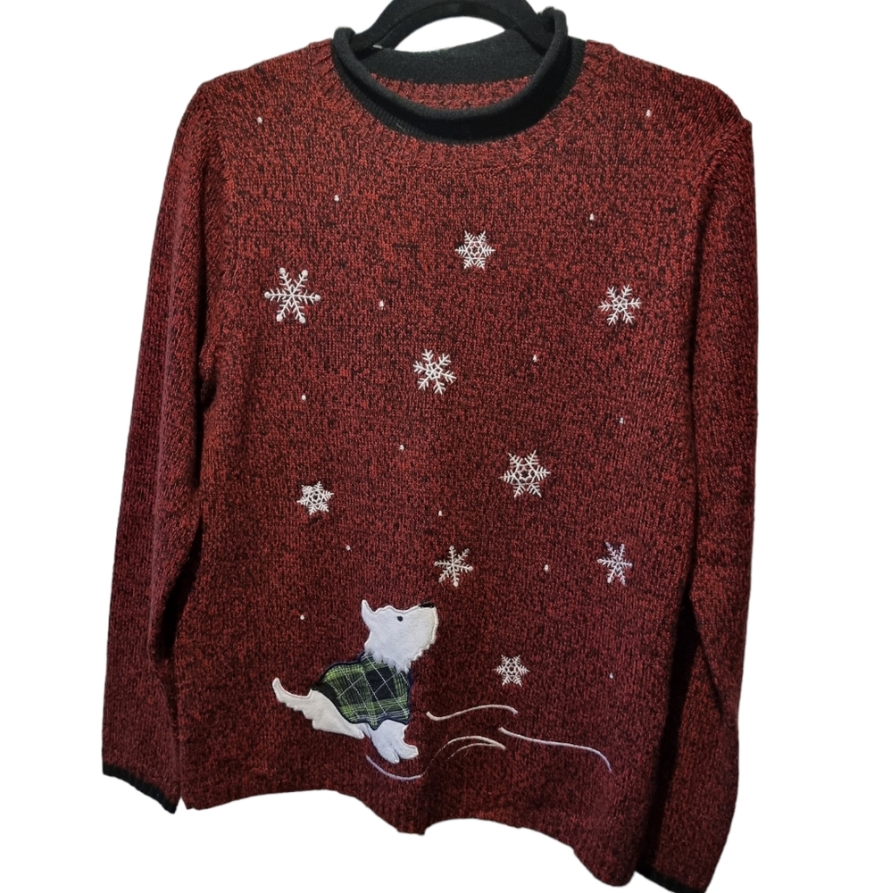 Carroll Reed Christmas Dog Sweater Size M